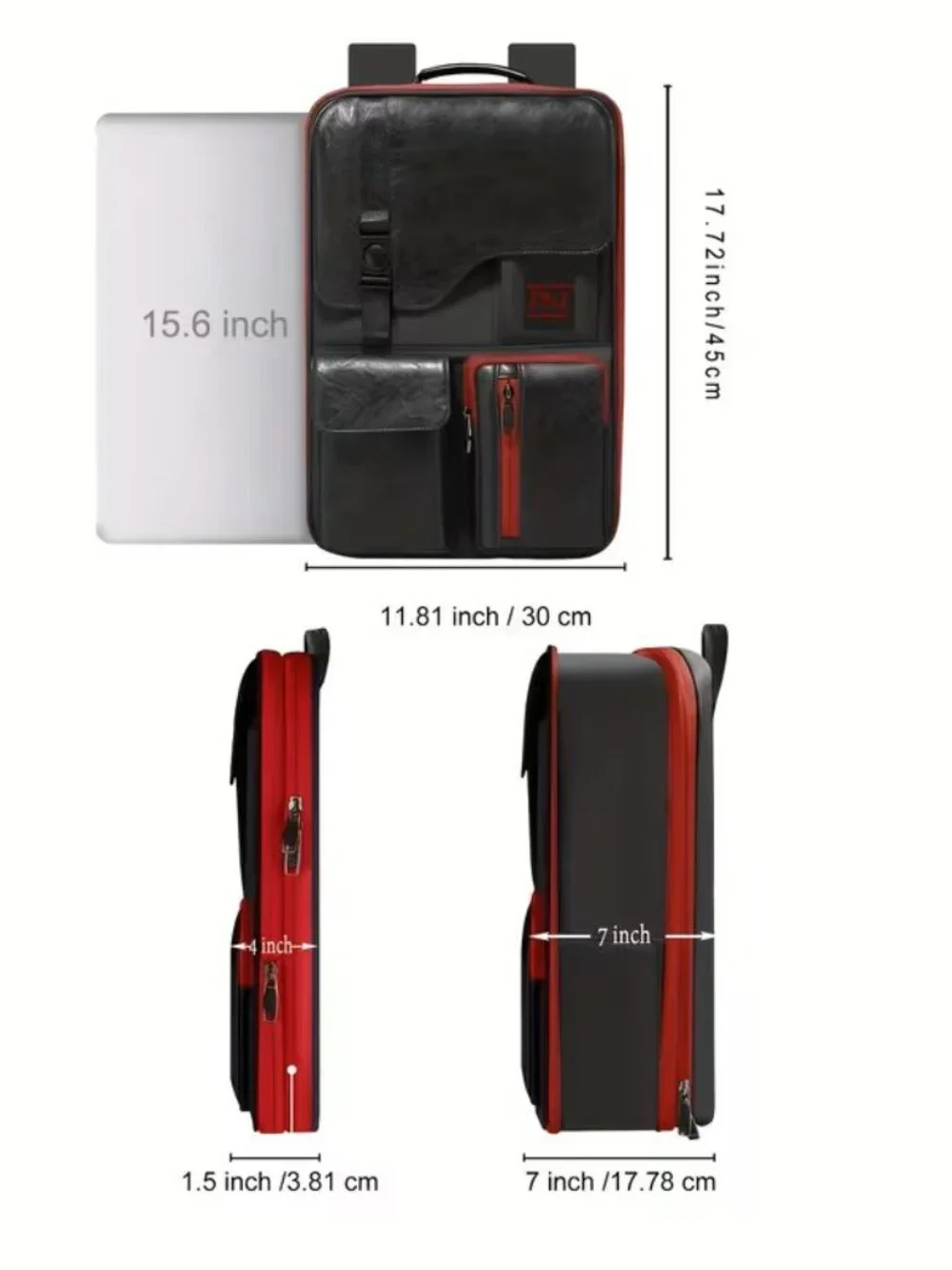 ZINZ Slim & Expandable 15 15.6 16 Inch Laptop Backpack for Business, Travel Back